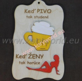 Vtipná drevená tabuľka - Pivo