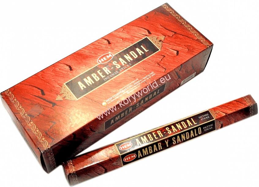 HEM Vonné tyčinky Amber-Sandal 8ks