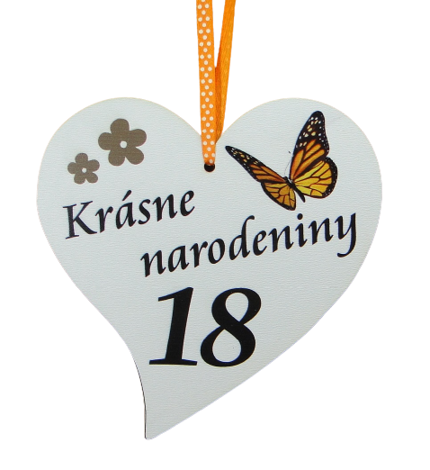  Drevená tabuľka Krásne narodeniny"18"