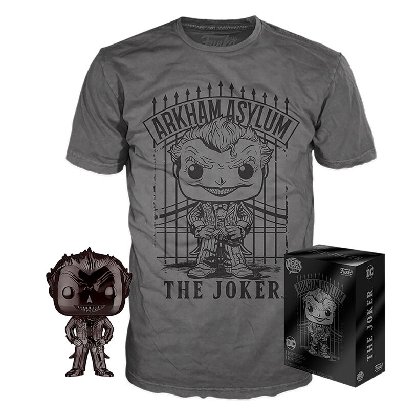 Funko POP! Set tričko a figúrka DC Comics - Joker Arkham Asylum Exclusive XL