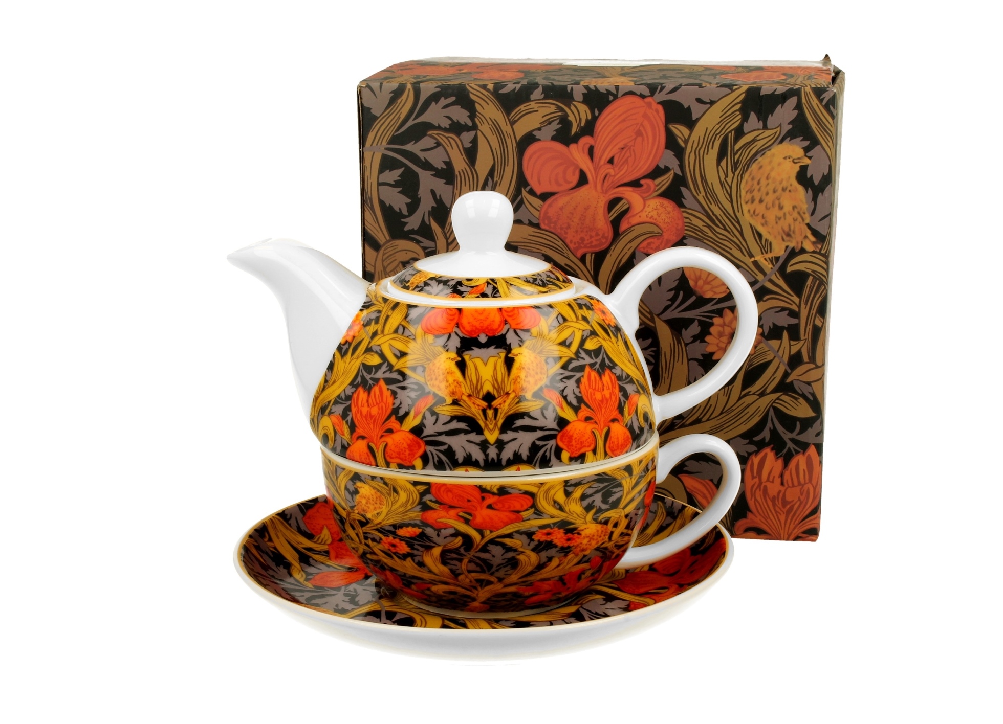 Kory Porcelánový džbán so šálkou William Morris - Orange Irises 350/310ml