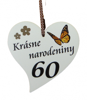  Drevená tabuľka Krásne narodeniny"60"