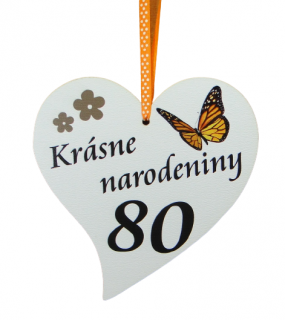  Drevená tabuľka Krásne narodeniny"80"