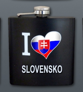 Suvenír ploskačka I Love Slovensko 180ml