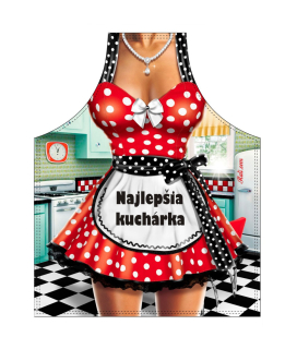 ITATI kuchynská zástera najlepšia kuchárka- bodkovaná