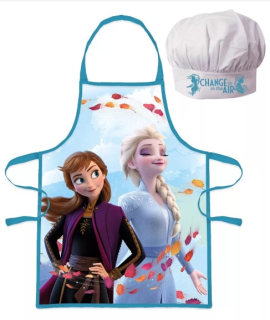 Detská kuchynská zástera s čiapkou Frozen 2