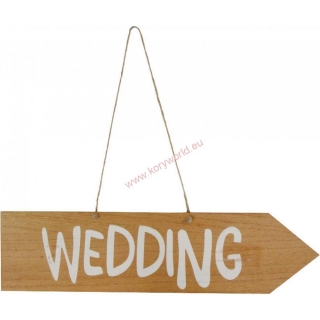 Drevená tabuľka WEDDING